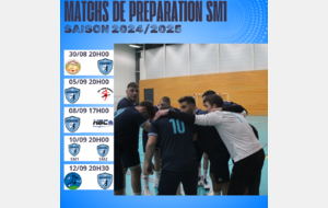 > Programme des Matchs de Préparation des SM1 